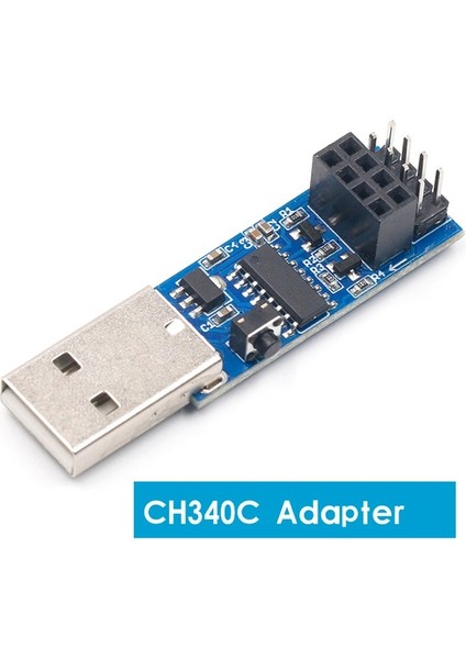 CH340C Adaptörü ESP8266 ESP-01/ESP-01S Wıfı Modülü Adaptörü Indir Hata Ayıklama Bağlantı Kiti CH340C Arduino Ide USB Için ESP8266 ESP-01S Dıy Kiti (Yurt Dışından)