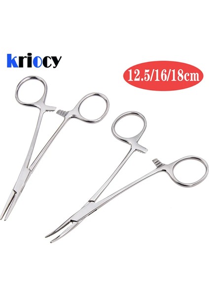Düz Ağız 18CM El Aleti 12.5 16 18CM Hemostatik Forseps Pet Saç Kelepçesi Balıkçılık Kilitleme Pensesi Epilasyon Araçları Kavisli/düz Uçlu Kesici Alet (Yurt Dışından) fiyatları