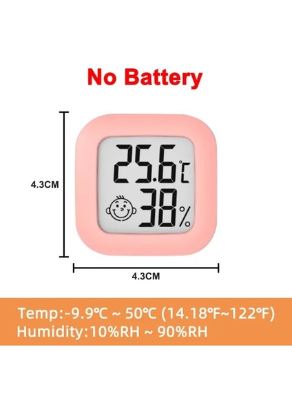Pembe Termometre Higrometre Duygusal Dijital Sıcaklık Nem Monitörü Saat Ölçer Kapalı Çocuk Odası Akıllı Ev Aracı (Yurt Dışından)