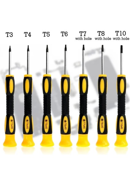 T3 1/7 Adet Torx Tornavida Bit Seti T3 T4 T5 T6 T7 T8 T10 Mini Altıgen Tornavida Oyun Konsolu Kolu Sökme Onarım Araçları (Yurt Dışından)