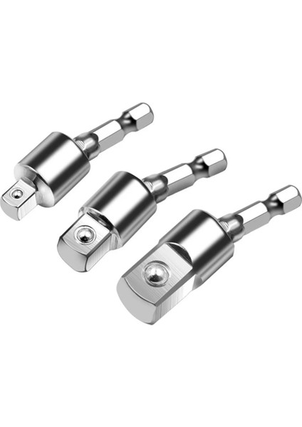 1pc(6.3mm) Stonego Elektrik Anahtarı Matkap Soket Adaptörü - Darbeli Sürücü Için Dönebilen Kare Dönüştürücü Aracı, 1pc/3pcs, 1/4", 3/8", 1/2" (Yurt Dışından)