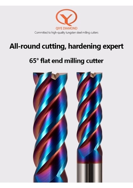 1X3X4X50 HRC65°4F Freze Kesici 1,2,3,4,5,6MM,7MM,8,9MM,10,11,12,13,20MM Yüksek Sert Parçaların Işlenmesi Için Bıçak Çapıdüz Kafalı Freze (Yurt Dışından) indirimleri