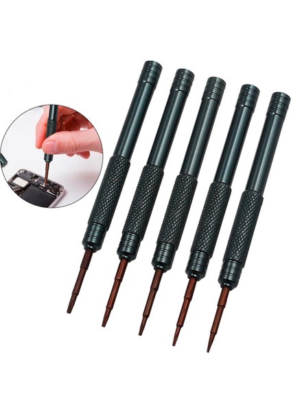 T5 1 Adet Hassas Tornavida 0.8 1.2 Pentalobe T2 T3 T4 T5 T6 Y2.0/1.5/0.6/1.2 Phillips Oluklu Vidalar iPhone Ekran Tamir Kiti Için (Yurt Dışından)