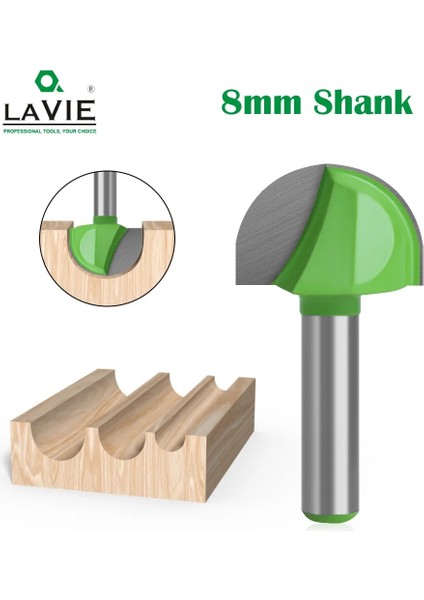 8X6MM La Vıe 1 Adet 8mm Shank Bilyalı Uçlu Freze Yuvarlak Burun Koyu Cnc Freze Ucu Yarıçapı Çekirdek Kutusu Katı Karbür Yönlendirici Bit Araçları (Yurt Dışından) fiyatları