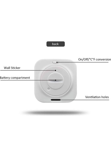 T-No Tel-Beyaz Mini LCD Elektronik Sıcaklık Sensörü Nem Ölçer Balık Tankı Buzdolabı Bebek Odası Gülümseme Dijital Termometreler Higrometre (Yurt Dışından) indirimleri