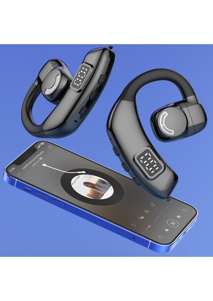X30 Bluetooth 5.4 Tek Kulaklı Iş Kulaklığı Kablosuz Kanca Kulaklık - Siyah (Yurt Dışından)