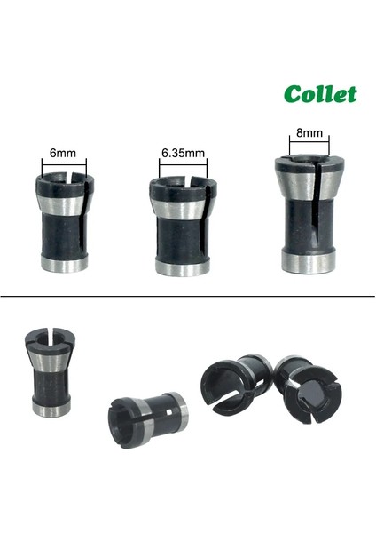 02 1 Adet 6.35MM 8mm 6mm Collet Chuck Gravür Kırpma Makinesi Elektrikli Freze Makinesi Freze Kesicisi Aksesuarları (Yurt Dışından) fiyatları