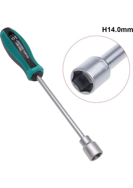 H14.0MM 3MM-14MM Metal Altıgen Soket Sürücü Anahtarı Tornavida Somun Anahtarı Nutdriver Araba Oto Tamir El Aracı Tornavida Parafusadeira (Yurt Dışından)