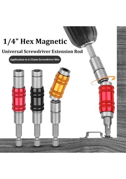 145MM Siyah 1/4 "hex Manyetik Halka Tornavida Uçları Matkap El Aletleri Matkap Ucu Uzatma Çubuğu Hızlı Değişim Tutucu Tahrik Kılavuzu Vida Matkap Ucu (Yurt Dışından) indirimleri
