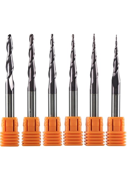 R0.75-15-D3.175 1 Adet Tungsten Katı Karbür Kaplamalı Konik Bilyalı Uçlu Cnc Freze Ahşap Için Freze Uçları ve Metal Frezeler Için Kesiciler (Yurt Dışından) fiyatları