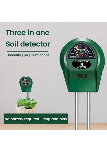 3 In 1 3 In1 Toprak Su Nem Ph Ölçer Asitlik Nem Güneş Işığı Işığı Ph Testi Bahçe Çiçekleri Nem Sensörü Test Cihazı Test Cihazı (Yurt Dışından) fiyatları