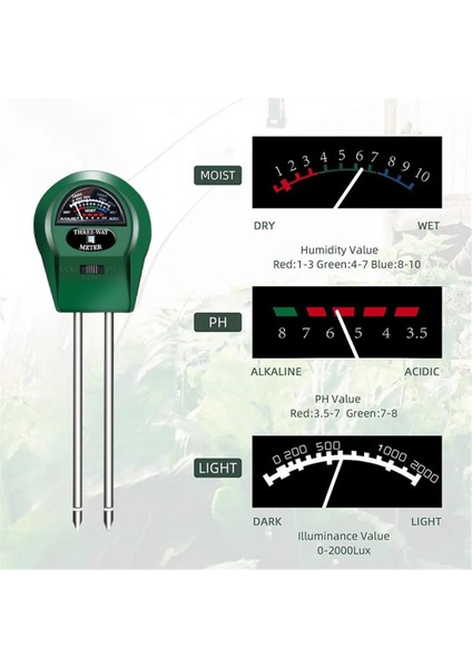 3 In 1 3 In1 Toprak Su Nem Ph Ölçer Asitlik Nem Güneş Işığı Işığı Ph Testi Bahçe Çiçekleri Nem Sensörü Test Cihazı Test Cihazı (Yurt Dışından) modelleri