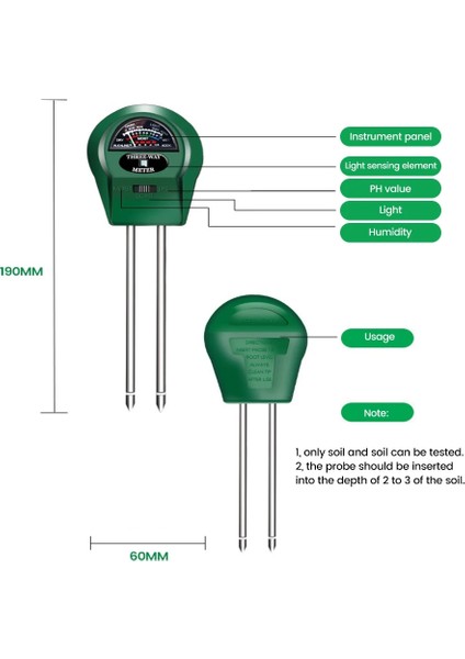 3 In 1 3 In1 Toprak Su Nem Ph Ölçer Asitlik Nem Güneş Işığı Işığı Ph Testi Bahçe Çiçekleri Nem Sensörü Test Cihazı Test Cihazı (Yurt Dışından) indirimleri