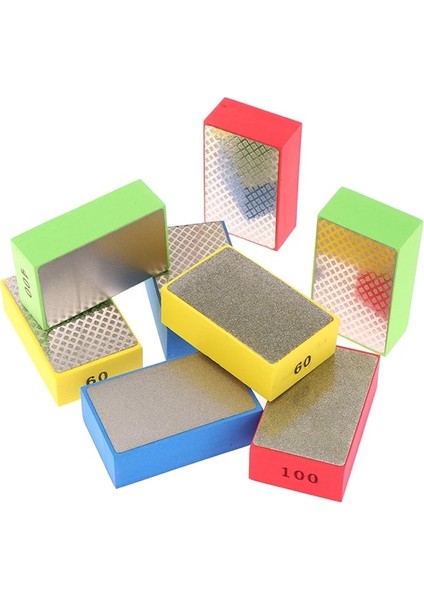 C Yüksek Kaliteli Elmas Parlatma Pedi 60/100/200/400 # El Pedleri Blok Seramik Karo Mermer Cam Taşlama Elektrikli El Aletleri 90X55MM (Yurt Dışından)