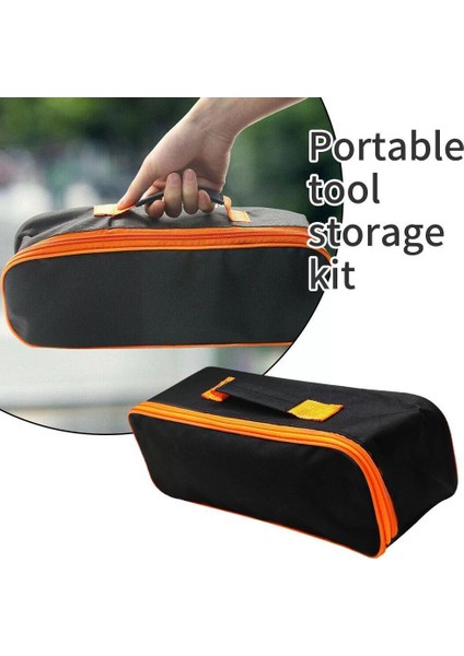 Siyah S Oxford Kumaş Alet Çantası Elektrikçi Donanım Kiti Taşınabilir Kanvas Araçları Alet Çantası Organizatör Kılıfı Küçük Saklama Çantası Aracı W5X7 (Yurt Dışından)