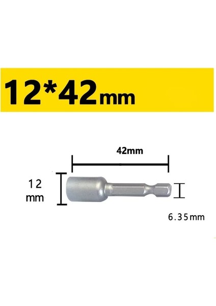 12MM-42MM Uzun 6MM-14M Darbe Altıgen Soket Manyetik Somun Tornavida 1/4" Hex Shank Elektrikli Matkap Uçları Darbeli Sürücüler Soket Kiti Için (Yurt Dışından)