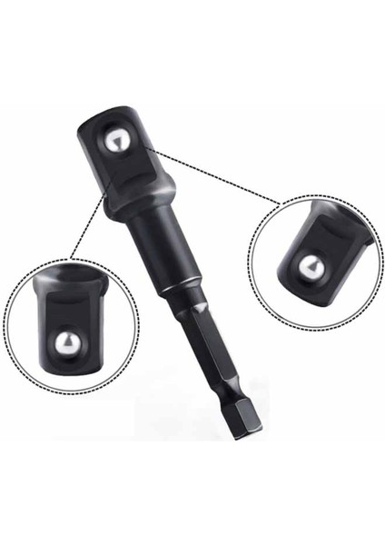 Kısa 3 Adet (1 Takım) Darbe Soketi Adaptör Soket Seti Darbe Soketi Adaptörü Dönüştürücü 1/4 3/8 1/2 Inç Somun Sürücü Soket Hex Shank Uzatma El Aleti (Yurt Dışından)