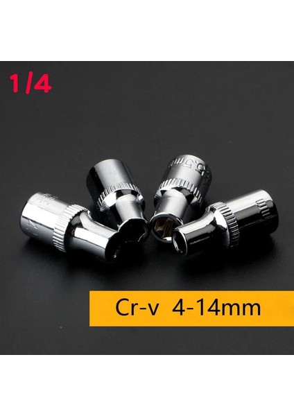 4mm-Adet 1 Adet 1/4 "sürücü Altıgen Soket Anahtarı Kafa 25MM Uzunluk Cr-V Alaşım Altıgen Cırcır Anahtarı Soket Oto Tamir Için El Aleti (Yurt Dışından)