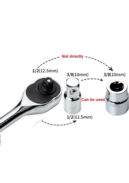 1-2 Ila 3-8 1/4" 3/8" 1/2" Cırcır Anahtarı Adaptörü Krom Vanadyum Çelik Kol Adaptörü Sürücü Soket Dönüştürücü Anahtar-Kol Bağlantısı Dönüştürücü (Yurt Dışından)