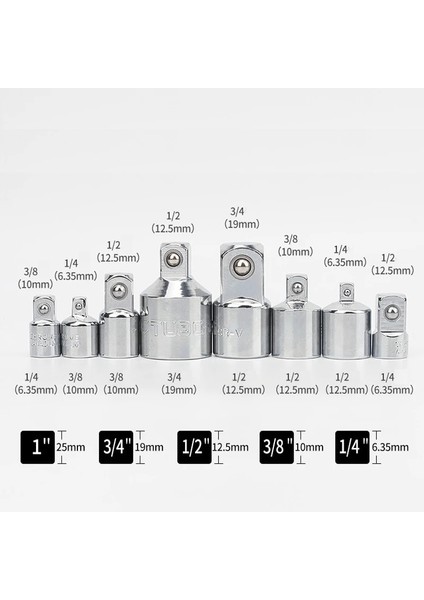 1-2 Ila 3-8 1/4" 3/8" 1/2" Cırcır Anahtarı Adaptörü Krom Vanadyum Çelik Kol Adaptörü Sürücü Soket Dönüştürücü Anahtar-Kol Bağlantısı Dönüştürücü (Yurt Dışından)