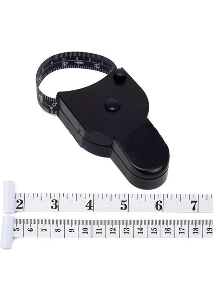 Siyah 1.5 M Kendinden Sıkma Vücut Mezura Cetvel 150 Cm/60 Inç Dikiş Terzi Terzilik Tedbir Cetvel Metre Filmi Bel Göğüs Bacaklar (Yurt Dışından)