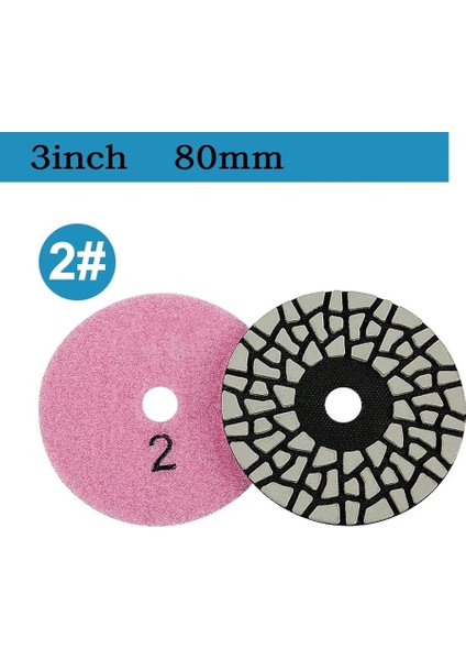 Pembe Elmas Kuru Parlatma Pedleri 3 Inç 80MM 4 Adım Granit Parlatma Aracı Granit Mermer Kuvars Taş Tezgah Fayansları (Yurt Dışından) fiyatları