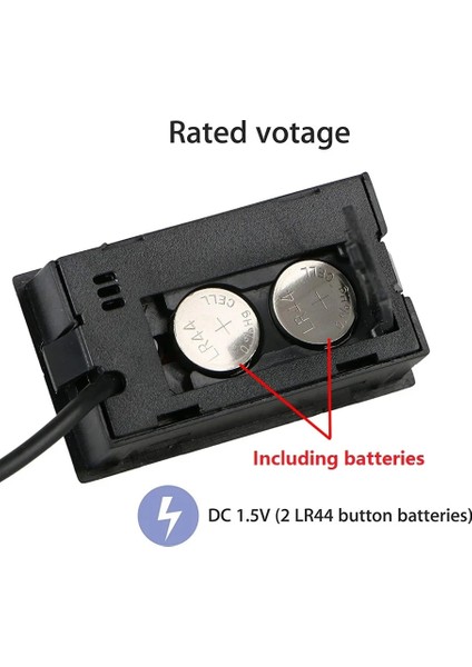 Siyah 2m Telli 2 In 1 Mini LCD Dijital Sıcaklık Nem Ölçer Dedektörü Termograf Kapalı Oda Enstrümanı Iki LR44 Pil ile (Yurt Dışından)