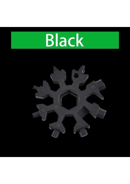 Siyah Evrensel Taşınabilir 18-In-1 Edc Kar Tanesi Tork Anahtarı Çok Aletli Paslanmaz Çelik Alet Takımı Çok Fonksiyonlu El Aletleri Manuel Aracı (Yurt Dışından)
