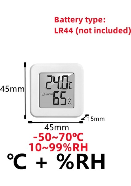 Mnı-B Mini LCD Dijital Termometre Higrometre Kapalı Oda Sıcaklığı Nem Ölçer Sensör Ölçer Hava Istasyonu (Yurt Dışından)