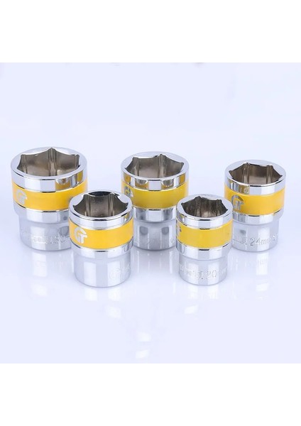 15MM Sarı Kuşak Kısa Altıgen Lokma Anahtar Kafası 1/2 Inç Tahrikli Metrik 6 Noktalı Cırcır Anahtarı Soket Anti-Pas Soket Adaptörü 8-34/36MM (Yurt Dışından) modelleri