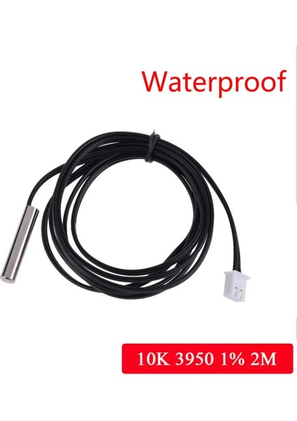 3m 100/200CM 3m Su Geçirmez Ntc 10K 1% 3950 2m Termistör Doğruluk Sıcaklık Sensörü Tel Kablo Probu 50CM Arduino Için W1209 W1401 (Yurt Dışından)