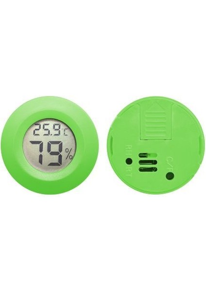 Yeşil Mini LCD Dijital Termometre Higrometre Buzdolabı Dondurucu Test Cihazı Sıcaklık Nem Ölçer Dedektörü Termograf Pet Oto Araba (Yurt Dışından)