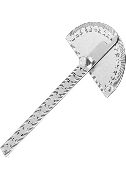 0-145MM 14.5 cm Paslanmaz Çelik Yuvarlak Kafa 180 Derece Iletki Açı Bulucu Döner Ölçüm Cetveli Makinist Aracı Zanaatkar Cetvel (Yurt Dışından) fırsatları