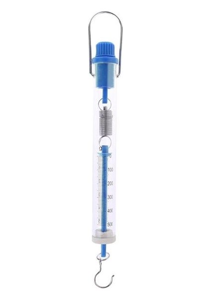 Mavi Mavi Yaylı Baskül Denge Boru Şeklindeki 5N/500G Newton Gram Dinamometre Şeffaf Plastik Kabuk Için Yerçekimi Gerginlik Ölçümü (Yurt Dışından)