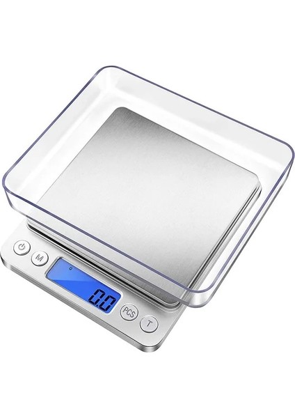 2000G-0.1G Taşınabilir Mini LCD Dijital Terazi Ağırlık Dengesi Ölçeği Bavul Barista Ölçeği 500/0.01G 3000G/0.1G Takı Seyahat Mutfak Gereçleri (Yurt Dışından)