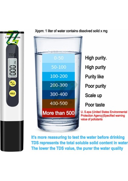 Yeşil Su Kalitesi Test Cihazı Taşınabilir Tds Su Kalitesi Test Kalemi 1-9990PPM Saflık Su Sayacı Içme Suyu Akvaryumları Için (Yurt Dışından)