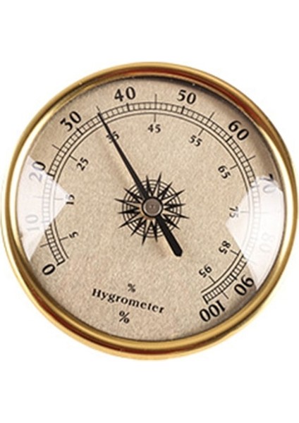 Altın Higrometre Alüminyum Alaşımlı Barometre Termometre Higrometre Ölçer Test Cihazı Sıcaklık Nem Ölçer Hassas Mekanik Ev Ofis (Yurt Dışından)