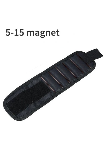 Black-5-15 Yeni Güçlü Manyetik Bilek Kayışı Vida Somunu Cıvata Matkap Tamir Kiti Saklama Kutusu Taşınabilir Alet Çantası Tamir Kiti Organizatör Depolama (Yurt Dışından)