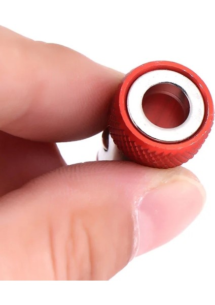1 Adet Kırmızı Halka Manyetik Güçlü Halka Mıknatıslayıcı Manyetik Manyetik Bit Evrensel Bit Aracı Tornavida Halkası 6.35MM Alaşım Anti-Korozyon Matkap (Yurt Dışından) modelleri