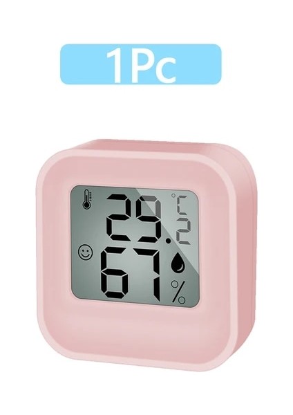 1 Adet Pembe Mini Dijital Termometre Higrometre LCD Ekran Sıcaklık Nem Ölçer Sensörü Kapalı Oda Ölçer Hava Istasyonu (Yurt Dışından)