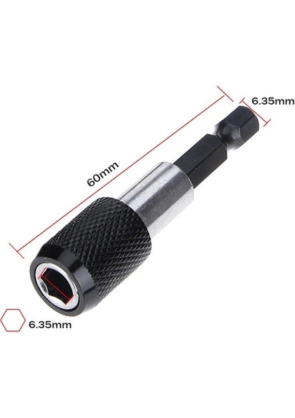 60MM 6.35MM 1/4 Inç Hex Shank Hızlı Bırakma Hassas Tornavida Seti Ayarlanabilir Yaka Uzatma Çubuğu ile Manyetik Uç Tutucu 60MM 100MM (Yurt Dışından)