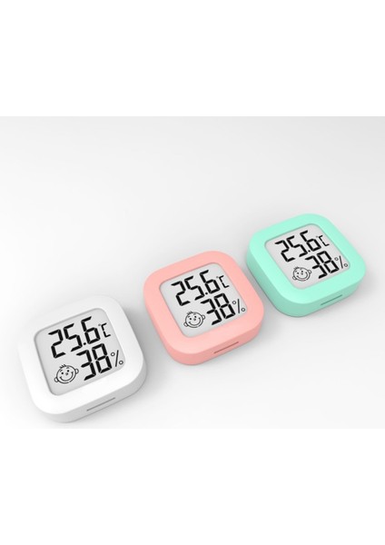Siyah Mini Termometre Higrometre Gülümseme Yüzü Kapalı Bebek Odası Elektronik Termometre Higrometre Sıcaklık Ölçer -50-+70°c 10%-99%rh (Yurt Dışından)
