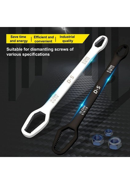 160MM 8-22MM Siyah Çok Fonksiyonlu Anahtar 8-22MM Evrensel Çift Uçlu Kendinden Sıkma Torx Anahtarı El Onarım Aracı Dıy Makinesi Otomatik Bakım (Yurt Dışından) modelleri