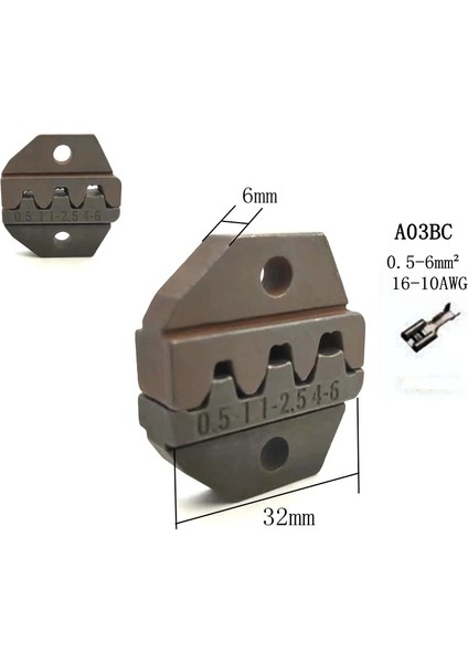 A03BC Kalıp Setleri FSE/HS-A03BC/A06WF2C/A07FL/A26TW/PP-T/A2546B Sıkma Pensesi Makinesi Modülleri Çeneler Fiş Yayı Sıkma Kapağı Terminalleri (Yurt Dışından) modelleri