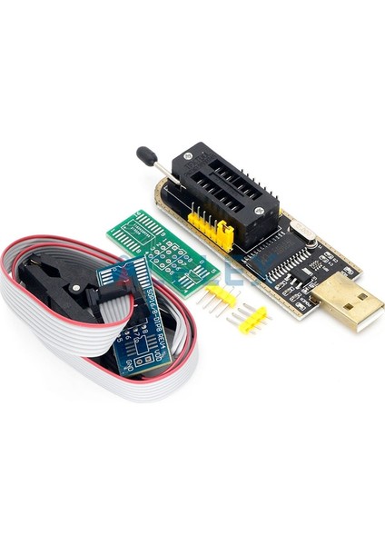 CH341A CH341 24 25 Serisi Eeprom Flash Bıos USB Programcı Modülü + Soıc8 Sop8 Test Klipsi Eeprom 93CXX / 25CXX / 24CXX Dıy Kıtı (Yurt Dışından)