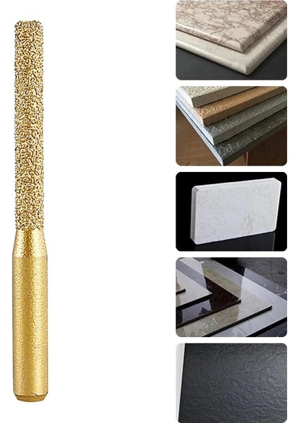 1 Adet Lehimli Elmas Yönlendirici Bit Düz Şaft Yönlendirici Bit Gravür Makinesi Aracı Mermer Granit Fayans Kırpma Makinesi (Yurt Dışından)
