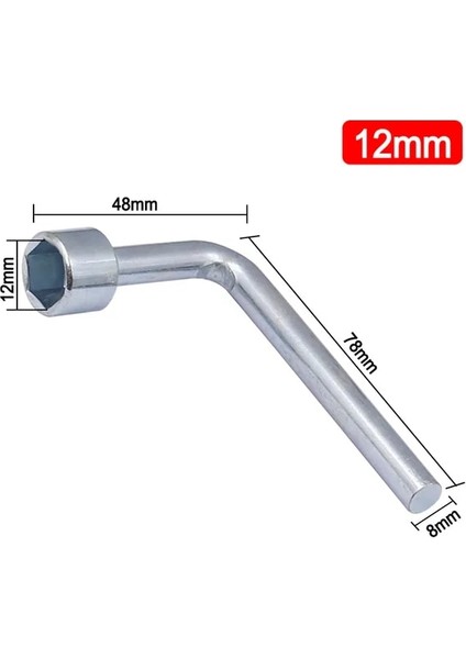 12MM 1 Adet Altıgen L Şeklinde Vida Somunu Anahtarı Kol Bakım Aracı 7mm 8mm 10MM 12MM 13MM 14MM Anahtar (Yurt Dışından)