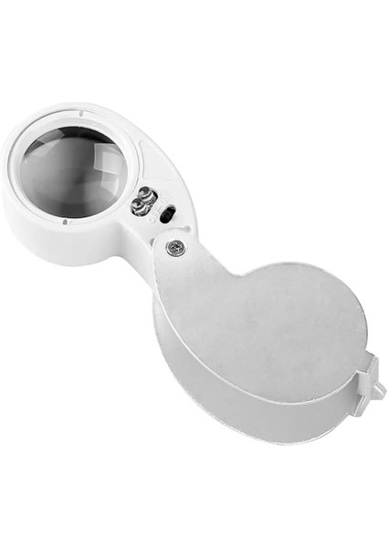 Beyaz 40X25MM El Katlanır Takı Optik Cam Büyüteç Büyüteç W/led Işık Yüksek Çözünürlüklü Optik Cam Okuma Saati Onarımı (Yurt Dışından) modelleri