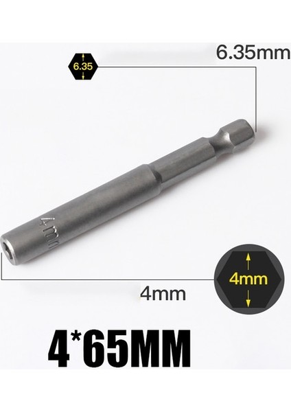 4mm x 65MM 1 Adet 3MM-24MM Altıgen Darbe Soketi Manyetik Olmayan Somun Tornavida Seti 1/4 6.35MM Anahtarı 65MM Uzun Adaptör Elektrikli Matkap Soket Kiti (Yurt Dışından)