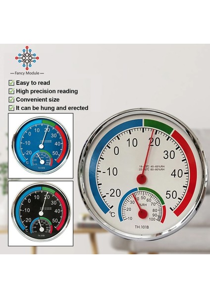 Mavi Işaretçi Termometre Termohigrometre Higrometre Kapalı Açık 2 In 1 Duvara Monte Masaüstü Sıcaklık Nem Ölçer Ev (Yurt Dışından) fırsatları